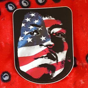 COPY ~ Jimi Hendrix Vinyl Decal Sticker USA Flag Superimposed On Face Vintage